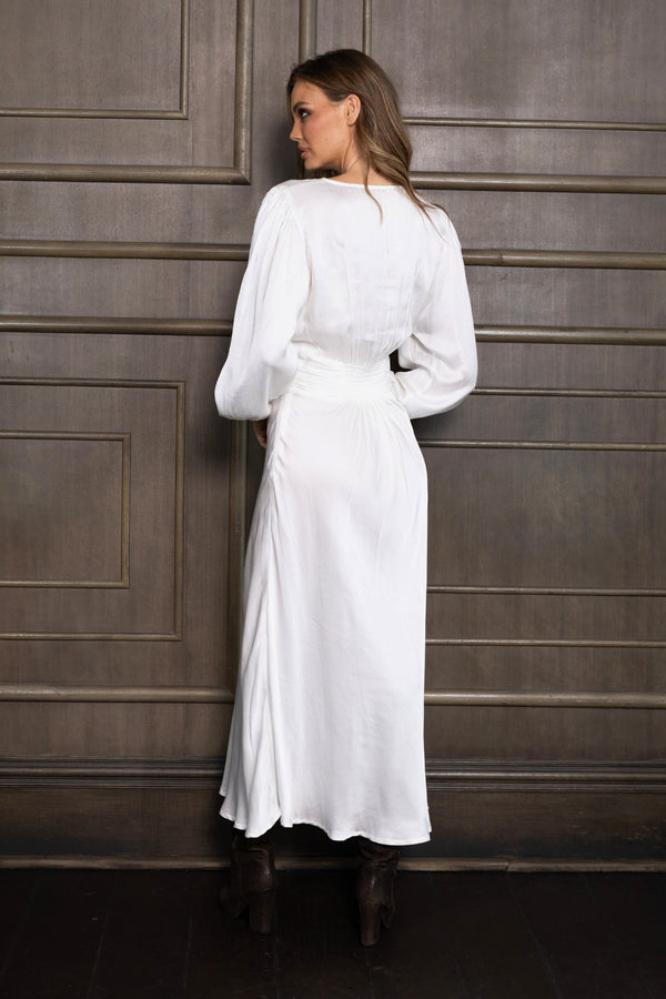 Salty Skin Satin Kleid Weiss