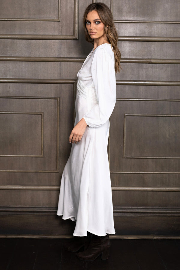 Salty Skin Satin Kleid Weiss