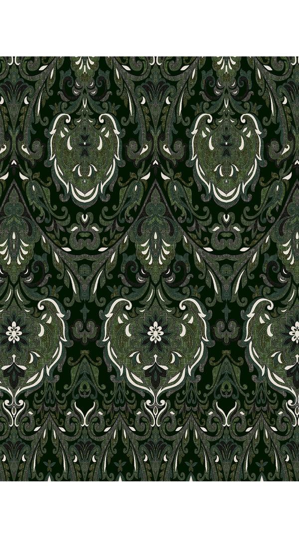 Samantha Sung Abel Dress Shirt Collar 3/4 Sleeve Long Length Cotton Stretch (Mill Creek Paisley Dark)