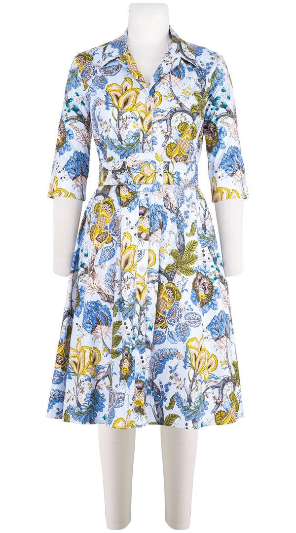 samantha sung Abel Dress Shirt Collar Elbow Sleeve Regular Length Cotton Stretch (Darts Hill Garden)