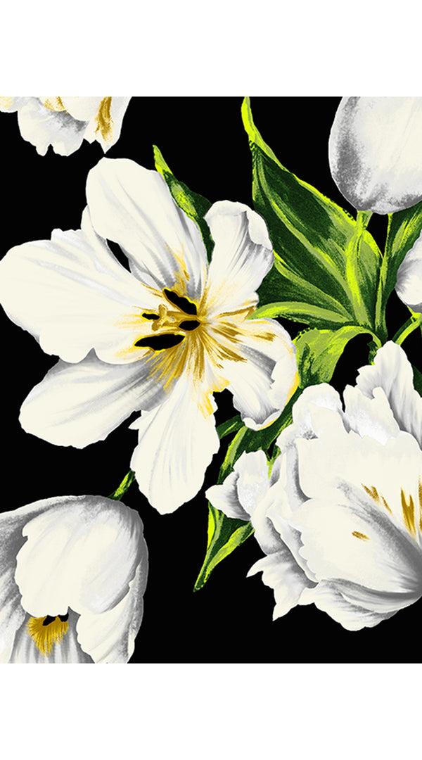 samantha sung Abelia Dress Crew Neck Sleeveless Long +3 Length Cotton Stretch (Emperor Tulip Bright)