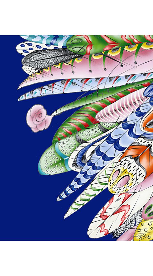 Samantha Sung Abelia Dress Crew Neck Sleeveless Long Length Cotton Stretch (African Feather)