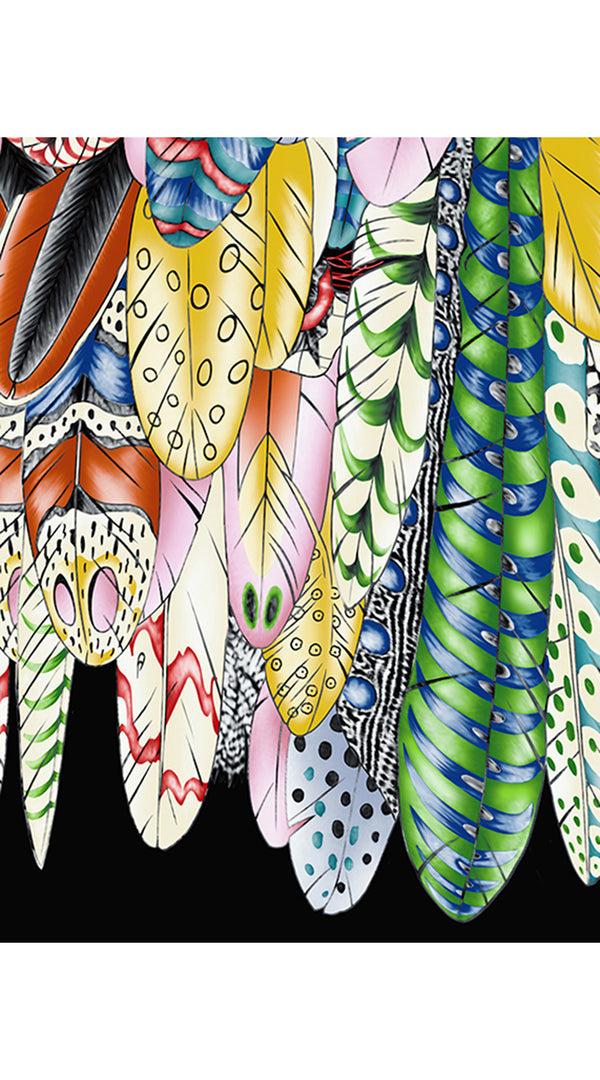 Samantha Sung Abelia Dress Crew Neck Sleeveless Midi Length Cotton Stretch (African Feather)