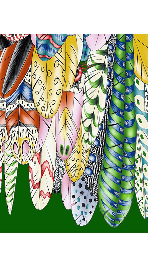 Samantha Sung Abelia Dress Round Neck Sleeveless Midi Length Cotton Stretch (African Feather)