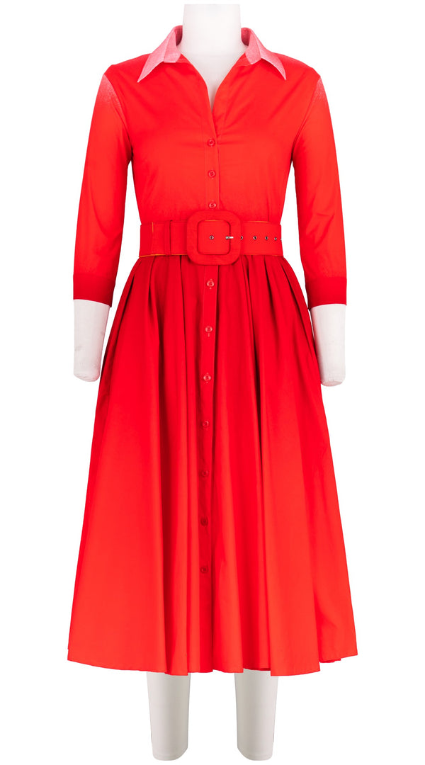 Samantha Sung Abelia Dress Shirt Collar 3/4 Sleeve Long +3 Length Cotton Stretch (Ombre New)