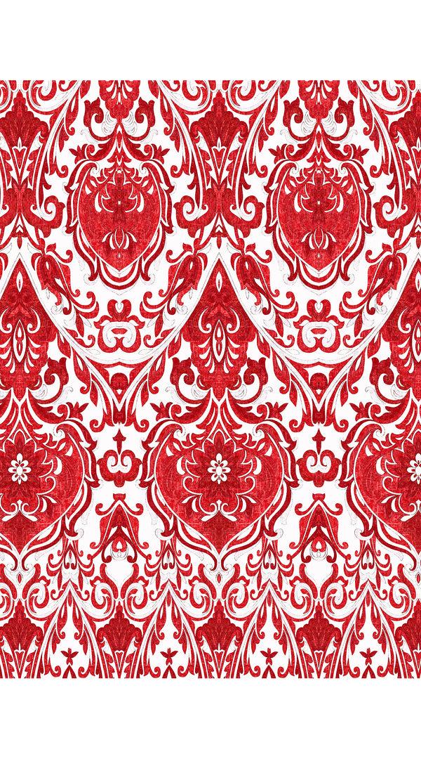 Samantha Sung Abelia Dress Shirt Collar 3/4 Sleeve Long + 3 Length Cotton Stretch (Mill Creek Paisley White Bright)