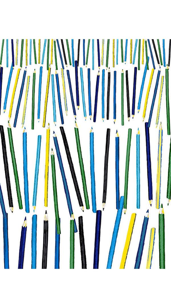 Samantha Sung Abelia Dress Shirt Collar 3/4 Sleeve Midi Length Cotton Stretch (Prisma Pencil Degradation)