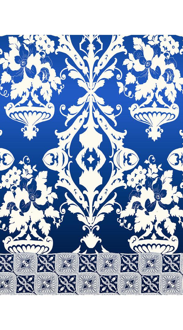 Samantha Sung Abelia Dress U Neck Sleeveless Midi Length Cotton Stretch (Impero Ombre)