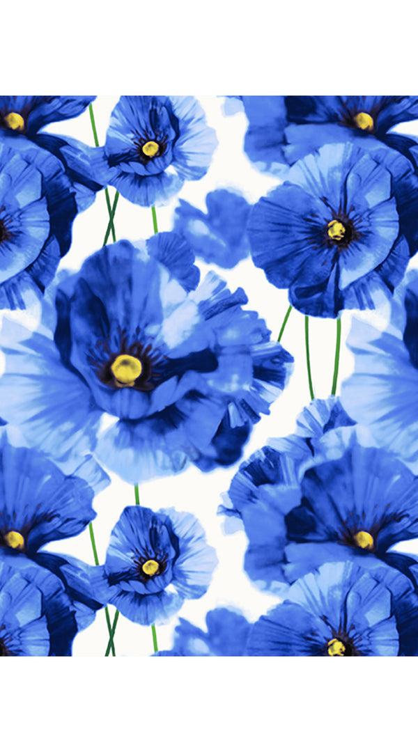 Samantha Sung Abelia Dress V Neck Sleeveless Midi Length Cotton Stretch (Waterfall Poppy)