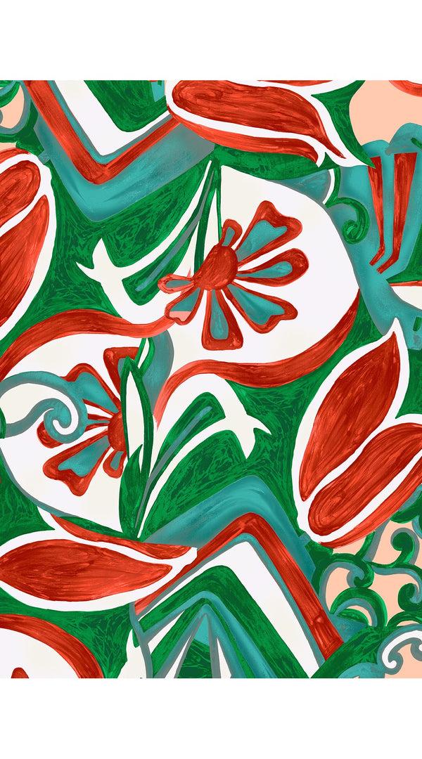 Samantha Sung Amber Dress Shirt Collar 3/4 Sleeve Midi Length Cotton Stretch (Barcelona Mode)