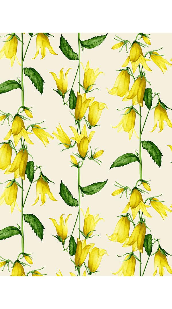 Samantha Sung Amber Dress Shirt Collar 3/4 Sleeve Midi Length Cotton Stretch (Blue Bell Flower Small Pastel)