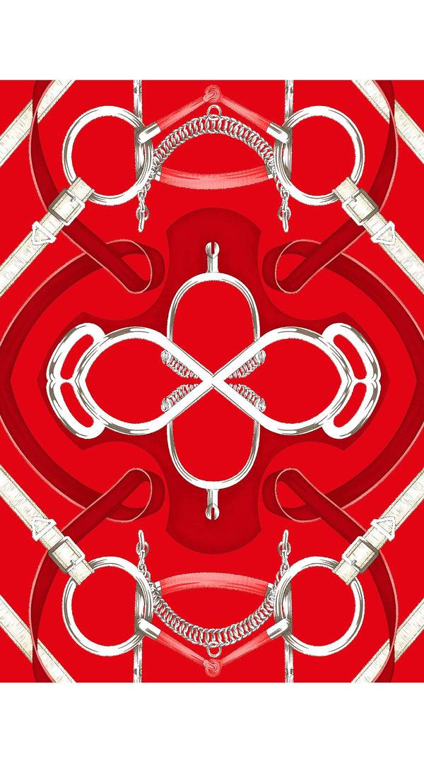 Samantha Sung Amber Dress Shirt Collar 3/4 Sleeve Midi Length Linen (Secretariat Horse Bright)