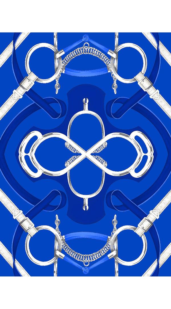 Samantha Sung Amber Dress Shirt Collar 3/4 Sleeve Midi Length Linen (Secretariat Horse Bright)