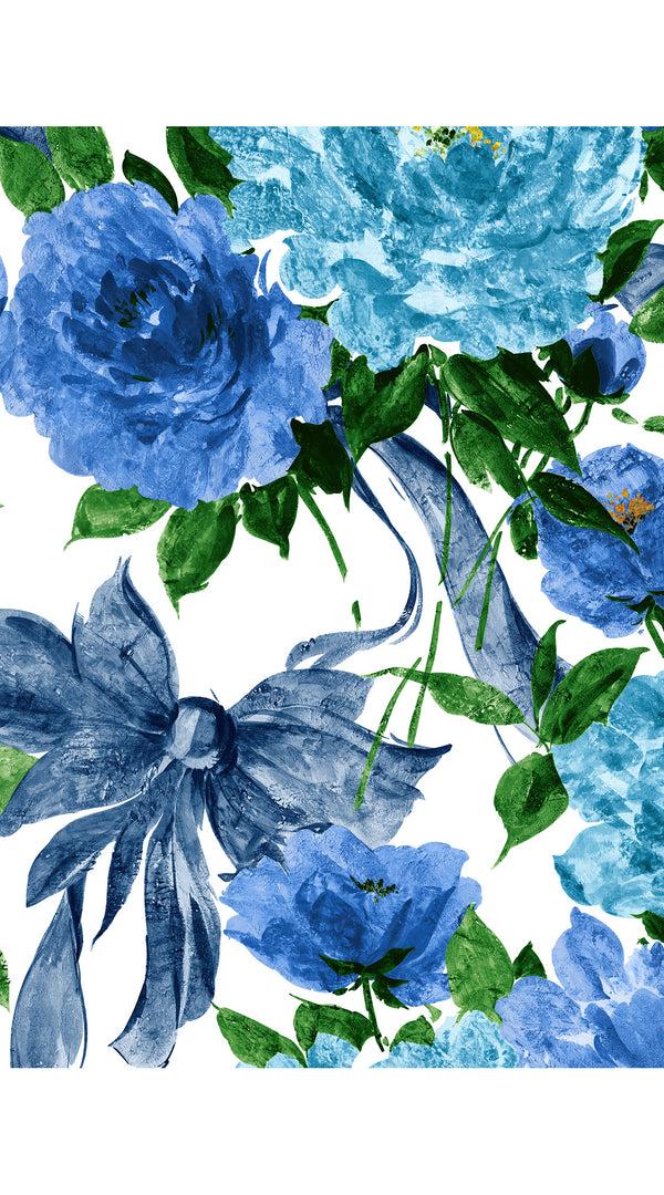 samantha sung April Dress V Neck 3/4 Sleeve Long Length Cotton Stretch (Darby Rose White)