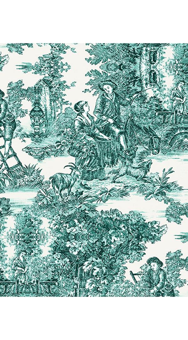 Samantha Sung Aster Dress Boat Neck 1/2 Sleeve Midi Length Cotton Musola (Antilles Toile White)