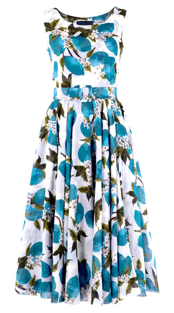 samantha sung Aster Dress Boat Neck Sleeveless Midi Length Musola (Lemon Original) 1