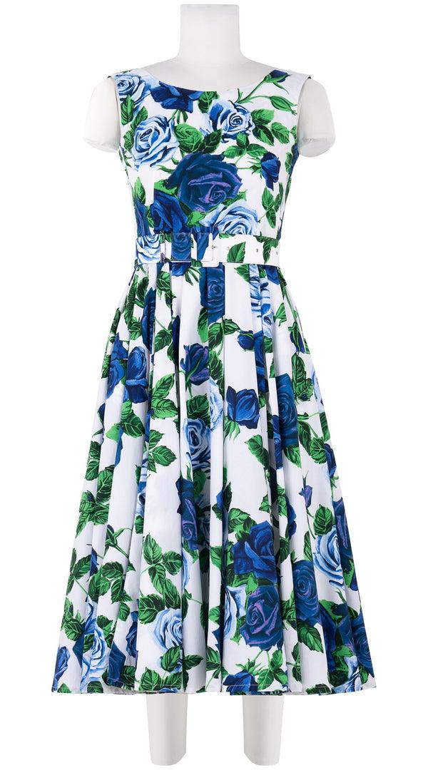 samantha sung Aster Dress Boat Neck Sleeveless Midi Length Poplin (Charlotte Rose Big)