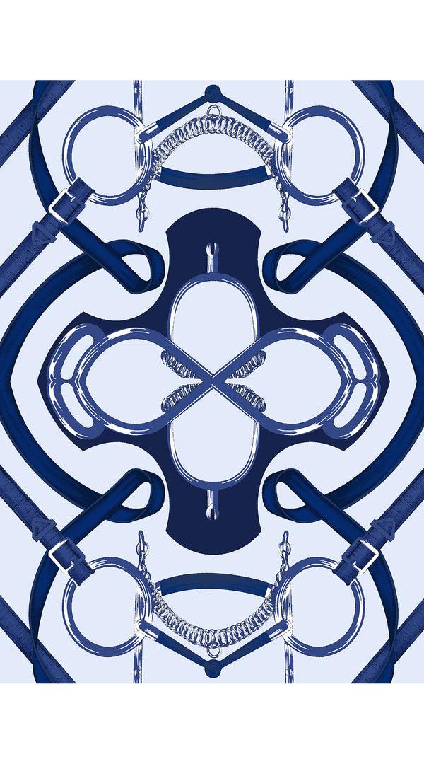 Samantha Sung Aster Dress Crew Neck Sleeveless Midi Length Cotton Musola (Secretariat Horse Pastel)