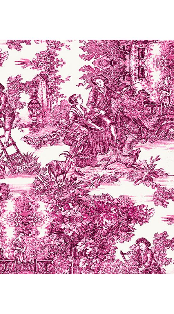 Samantha Sung Aster Dress Crew Neck Sleeveless Midi Length Cotton Musola (Antilles Toile White)