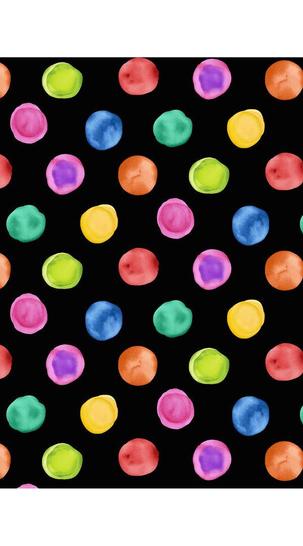 Samantha Sung Aster Dress Round Neck Sleeveless Midi Length Cotton Musola (Watercolor Dots Big)