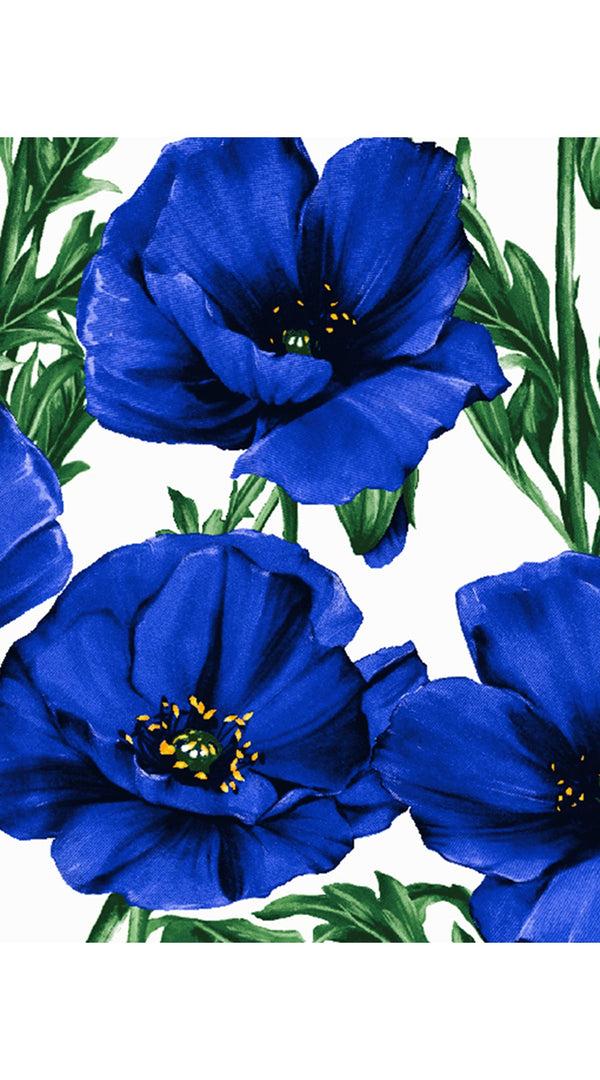 Samantha Sung Aster Dress Shirt Collar 3/4 Sleeve Midi Length Cotton Musola (Poppy Poland Big)