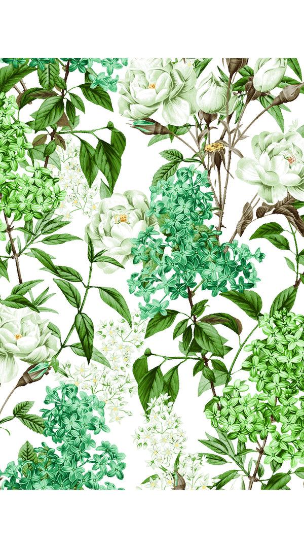 Samantha Sung Aster Dress Shirt Collar 3/4 Sleeve Midi Length Cotton Musola (Lilac Heaven White)