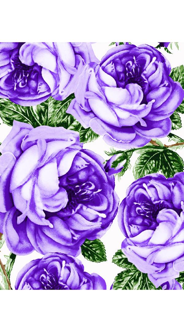 Samantha Sung Aster Dress Shirt Collar 3/4 Sleeve Midi Length Cotton Musola (Queen Bee Rose White)