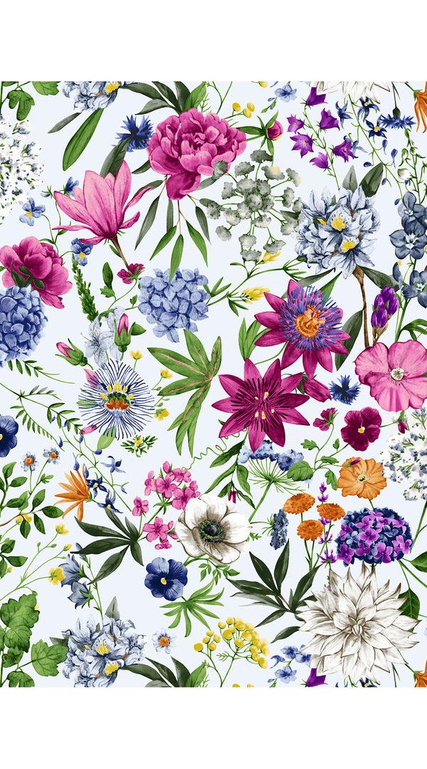 Samantha Sung Aster Dress Shirt Collar 3/4 Sleeve Midi Length Cotton Musola (Multicolor Botanic Small)