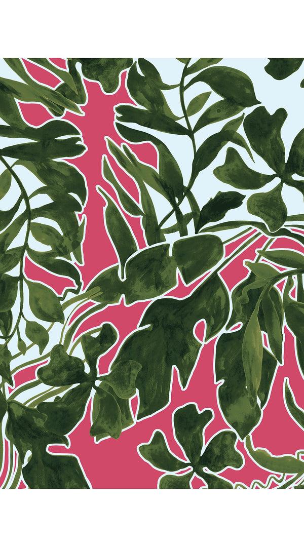 Samantha Sung Aster Dress Shirt Collar 3/4 Sleeve Midi Length Cotton Musola (Como Lake Garden Pastel)