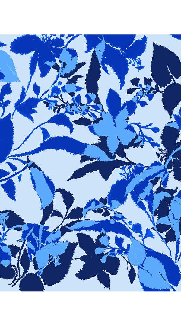 Samantha Sung Aster Dress Shirt Collar 3/4 Sleeve Midi Length Cotton Musola (Genova Mono Flower Pastel)