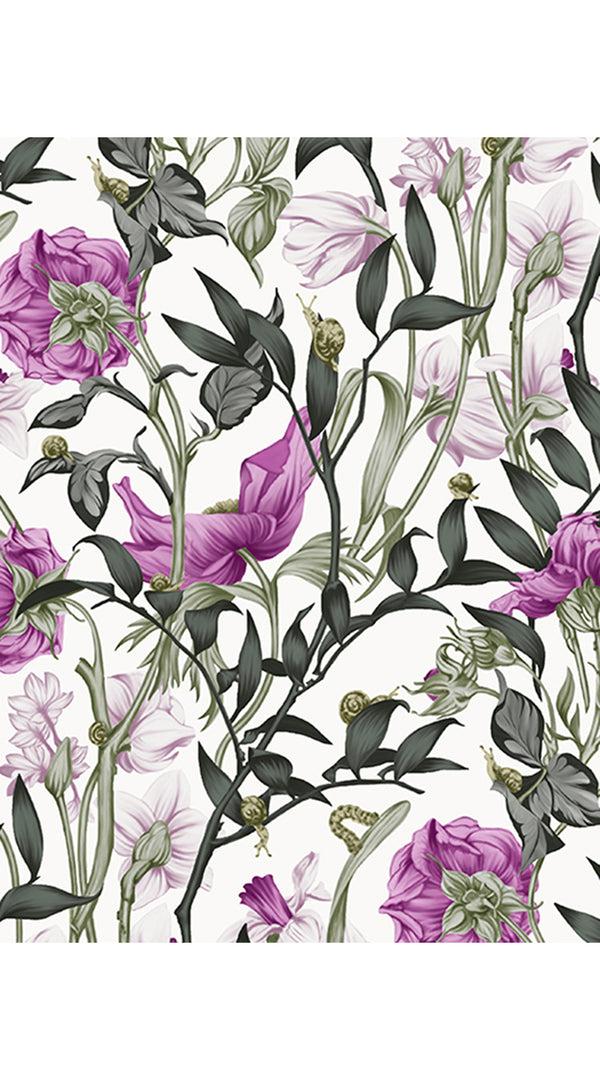 Samantha Sung Aster Dress Shirt Collar 3/4 Sleeve Midi Length Cotton Musola (Meadow Flower White)