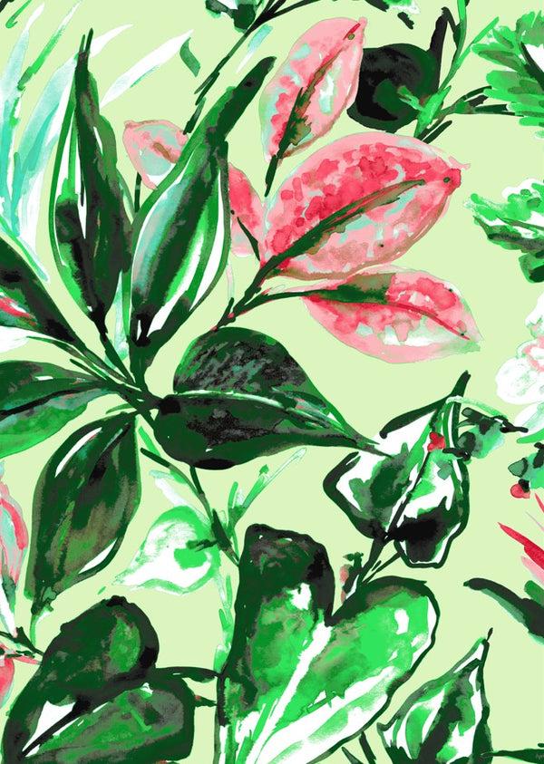 Samantha Sung Aster Dress Shirt Collar 3/4 Sleeve Midi Plus Length Cotton Musola (Mozambique Flower Pastel)