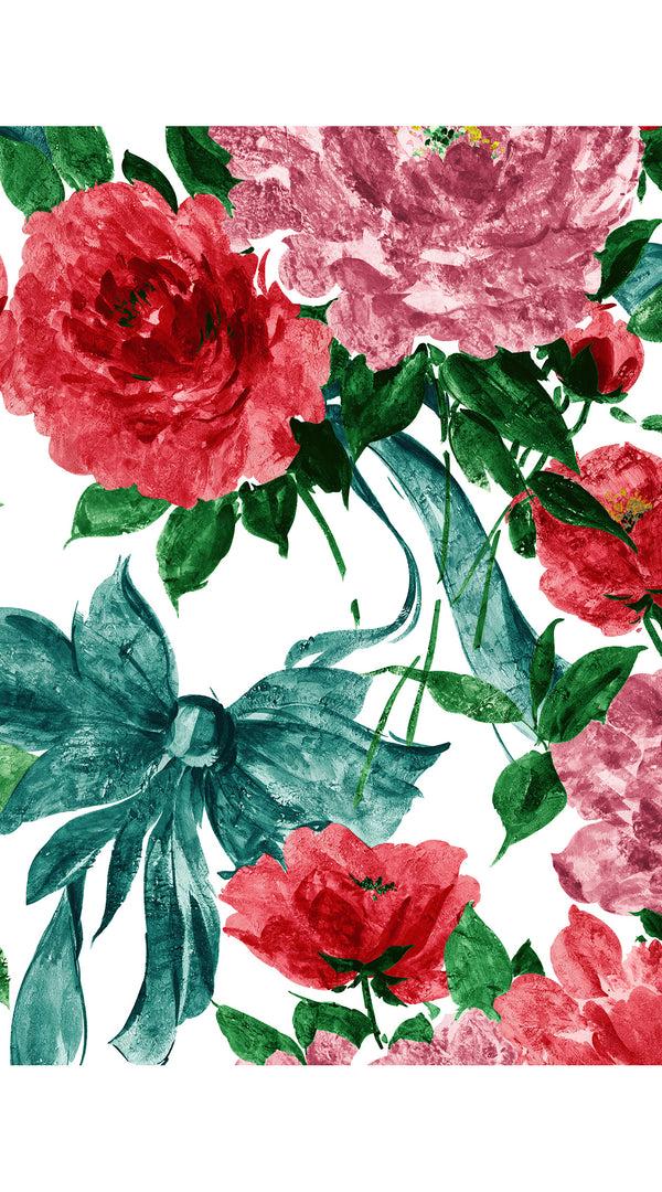 Samantha Sung Aster Dress Shirt Collar 3/4 Sleeve Midi Plus Length Cotton Musola (Darby Rose White)