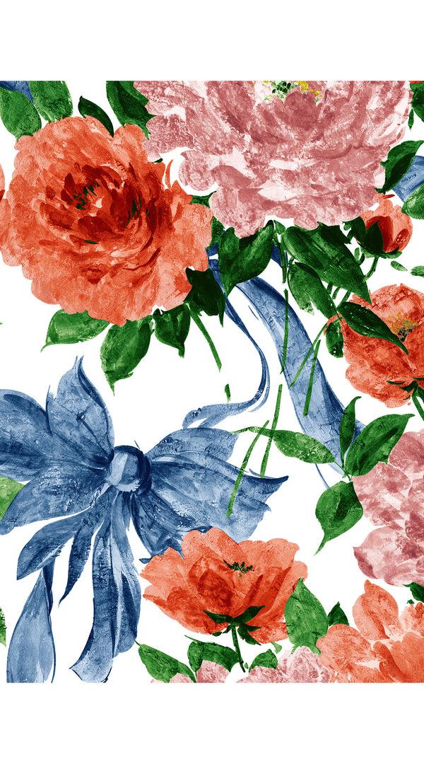 Samantha Sung Aster Dress Shirt Collar 3/4 Sleeve Midi Plus Length Cotton Musola (Darby Rose White)