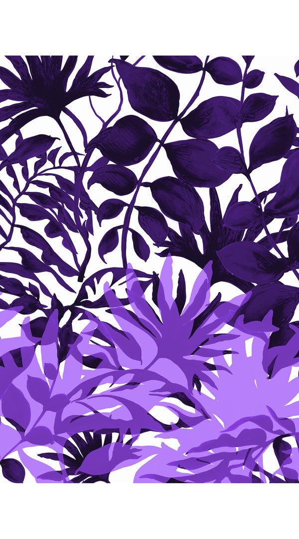 Samantha Sung Aster Dress Shirt Collar 3/4 Sleeve Midi Plus Length Cotton Musola (Picasso Mono Flower White Multi)