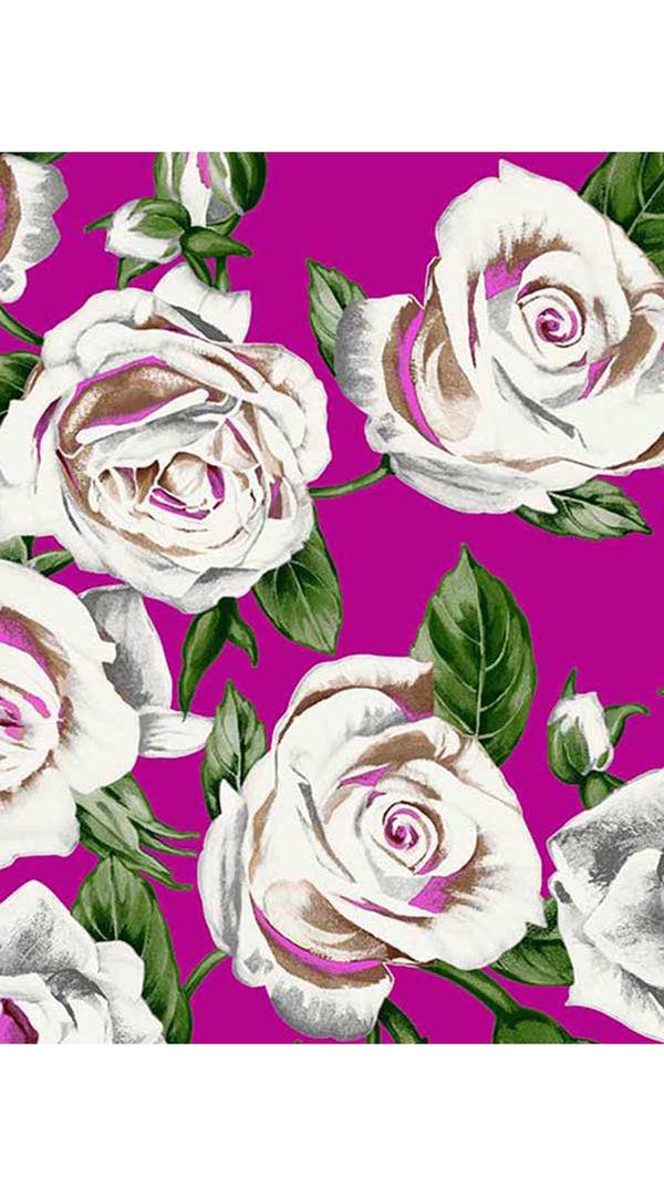 Samantha Sung Aster Dress Shirt Collar Sleeveless Midi Length Cotton Musola (White Rose Bright)