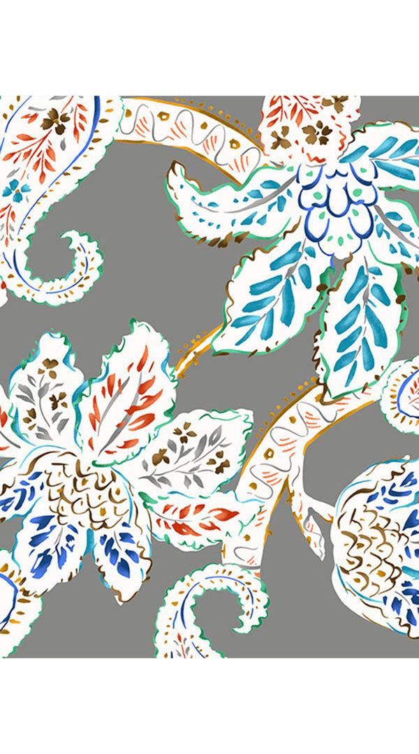 Samantha Sung Aster Dress Shirt Collar Sleeveless Midi Length Cotton Musola (Marseille Paisley Big)