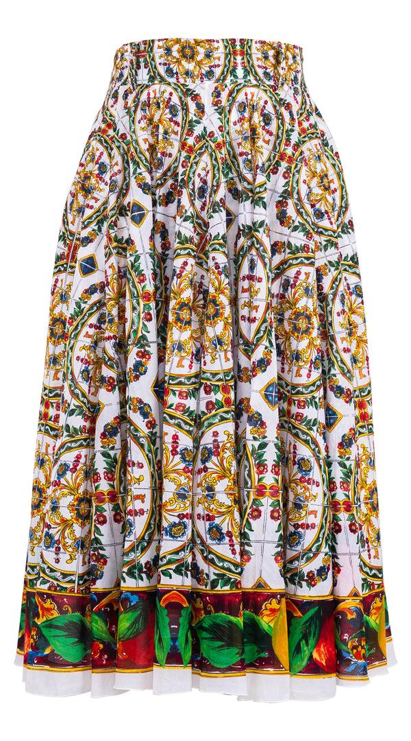 Samantha Sung Aster Skirt Midi Length Musola (Santorini Tile) 4