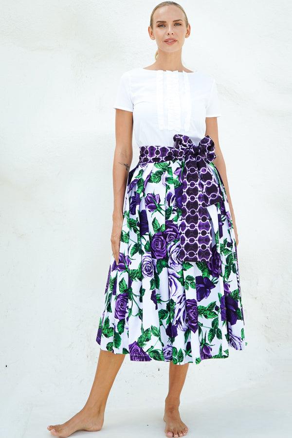 samantha sung Aster Skirt Midi Length Poplin (Charlotte Rose Big)