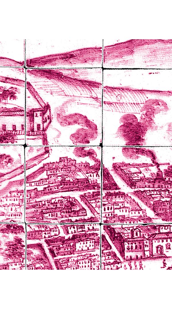 Samantha Sung Audrey Dress #1 Shirt Collar 3/4 Sleeve Cotton Stretch (Azulejo All Over)