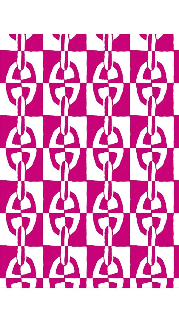 Samantha Sung Audrey Dress #1 Shirt Collar 3/4 Sleeve Long Length Cotton Stretch (Geometric Chain)