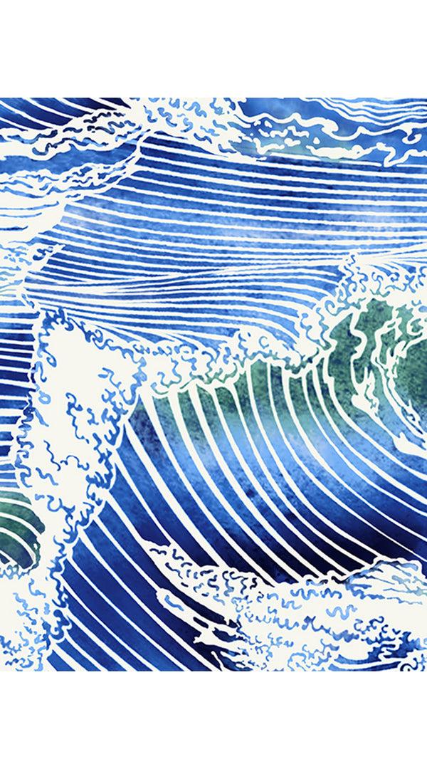 Samantha Sung Audrey Dress #1 Shirt Collar 3/4 Sleeve Long Length Cotton Stretch (Pacific Wave)