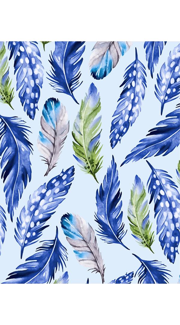 samantha sung Audrey Dress #1 Shirt Collar 3/4 Sleeve Long Length Cotton Stretch (Floating Feather Pastel)