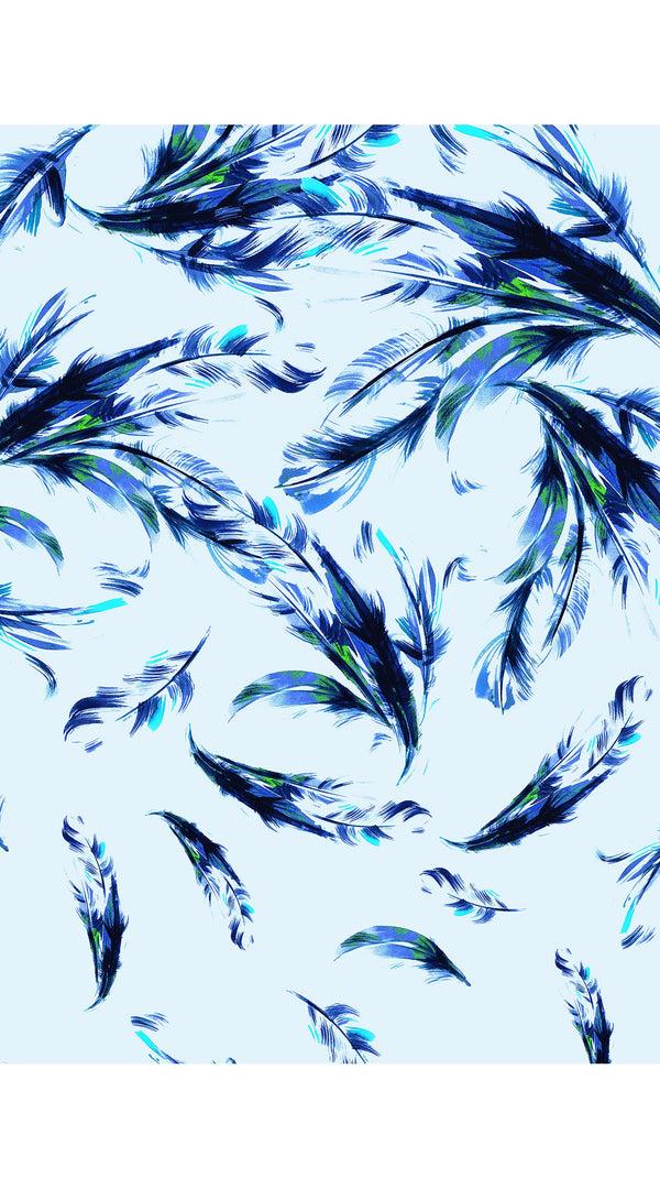 samantha sung Audrey Dress #1 Shirt Collar 3/4 Sleeve Long Length Cotton Stretch (Feather Cascade Mid Pastel)