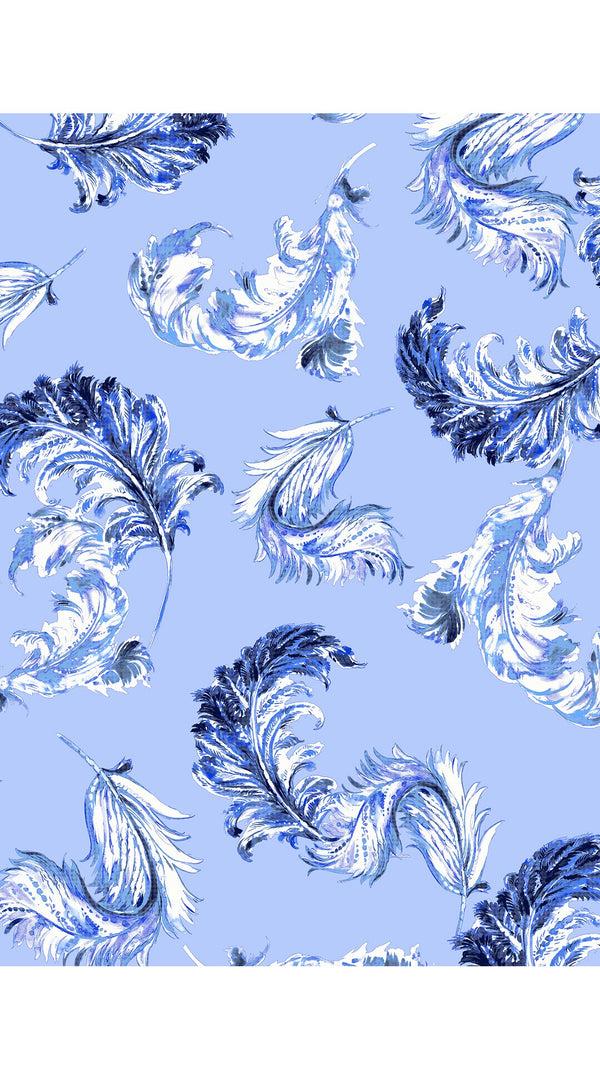 Samantha Sung Audrey Dress #1 Shirt Collar 3/4 Sleeve Long Length Cotton Stretch (Feather Lightness Small Pastel)