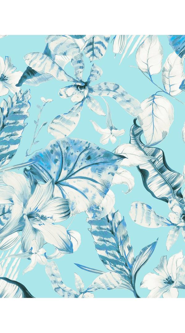 samantha sung Audrey Dress #1 Shirt Collar 3/4 Sleeve Long Length Cotton Stretch (Botanic Santuary Pastel)