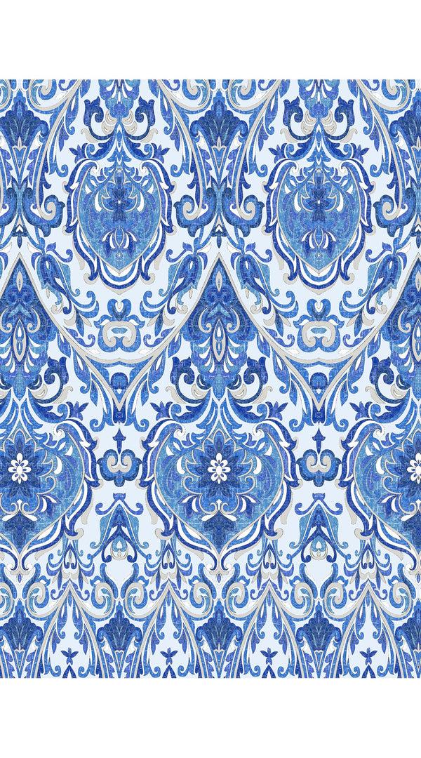 samantha sung Audrey Dress #1 Shirt Collar 3/4 Sleeve Long Length Cotton Stretch (Mill Creek Paisley Pastel)