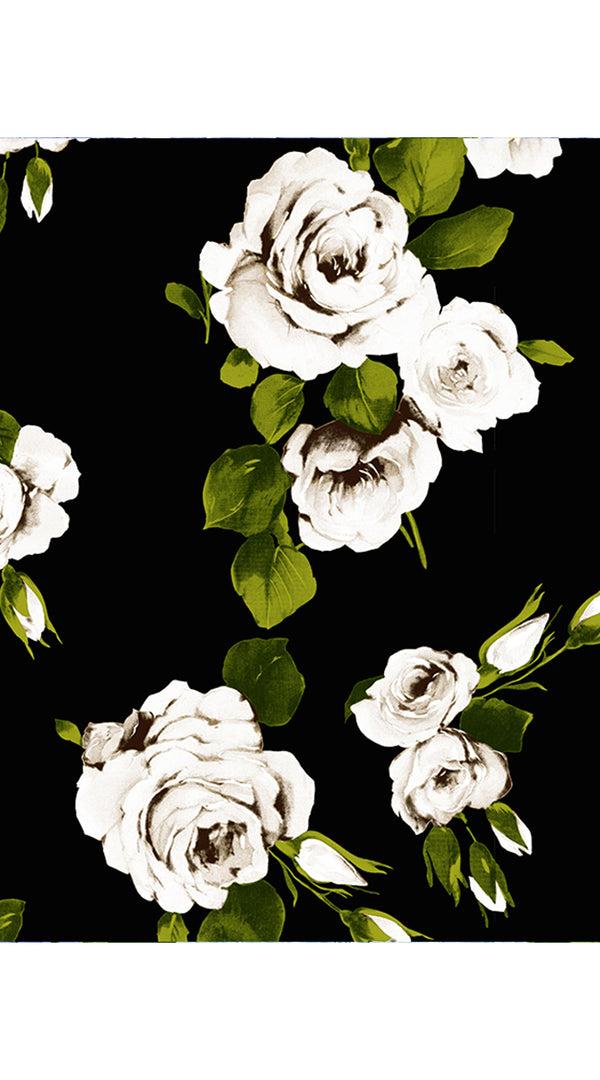 samantha sung Audrey Dress #1 Shirt Collar 3/4 Sleeve Long Length Cotton Stretch_Amber Queen_Black