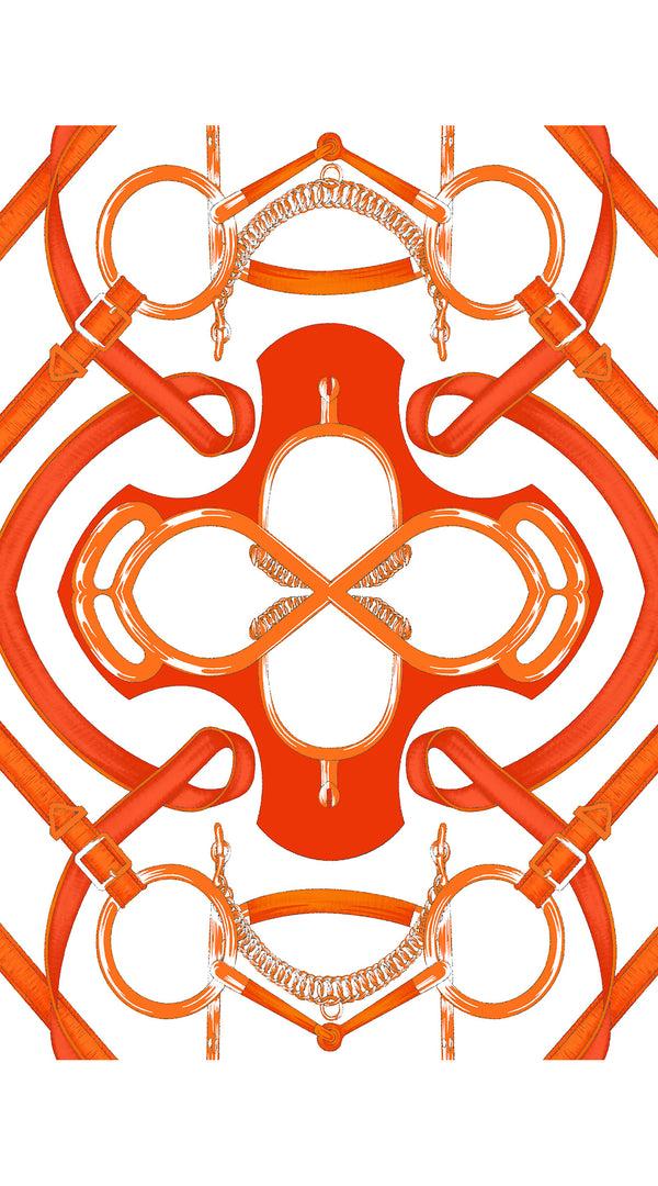 Samantha Sung Audrey Dress #1 Shirt Collar 3/4 Sleeve Long Length Cotton Stretch (Secretariat Horse White Pastel)