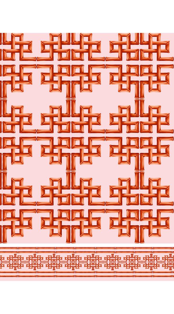 Samantha Sung Audrey Dress #1 Shirt Collar 3/4 Sleeve Long Length Cotton Stretch (Bamboo Grove Pastel)